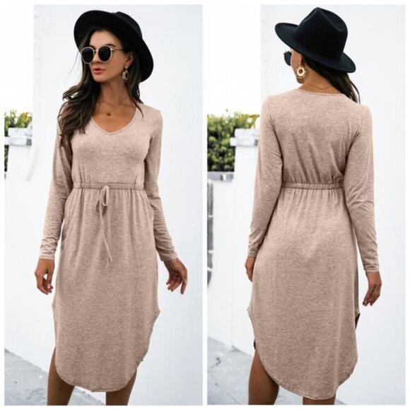 Anna Kaci ANALIA MINI DRESS Tan Size Small - Picture 1 of 14